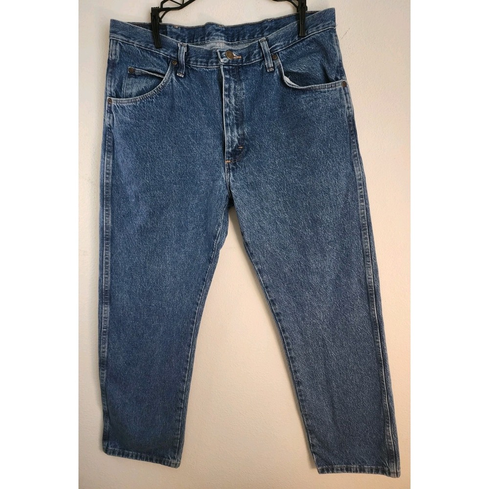 Vintage Wrangler‎ Jeans Men's 36x29 Regular Fit Blue Denim Made in Mexico